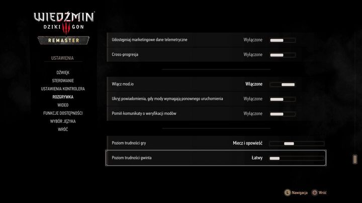 3 - Wiedźmin 3 Remaster: Wszystkie poziomy trudności - Wiedźmin 3 Dziki Gon - poradnik do gry