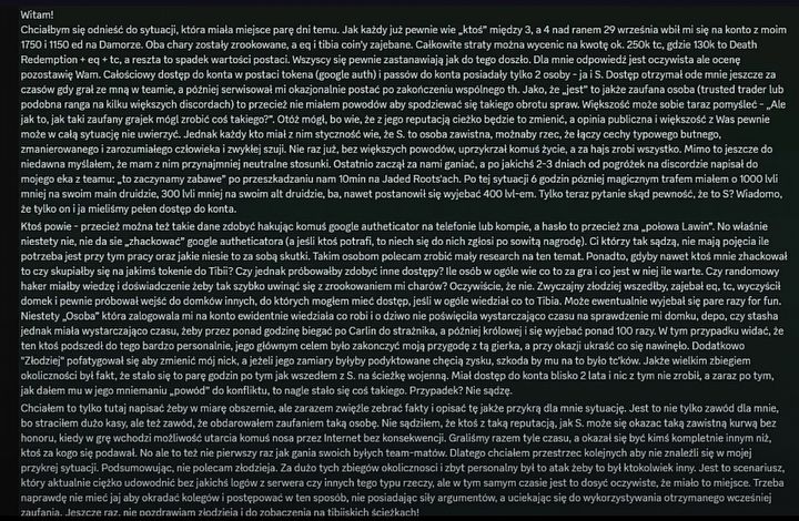 Był jednym z najlepszych graczy w popularnej grze MMORPG, został zdradzony przez „przyjaciela” i stracił setki poziomów - ilustracja #1