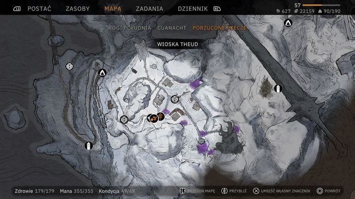 7 - Tainted Grail: Jak dotrzeć do południowego plemienia Theud (Porzucone Miecze)? - Tainted Grail - poradnik i mapa