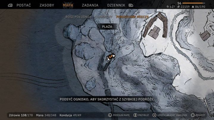 5 - Tainted Grail: Jak dotrzeć do południowego plemienia Theud (Porzucone Miecze)? - Tainted Grail - poradnik i mapa