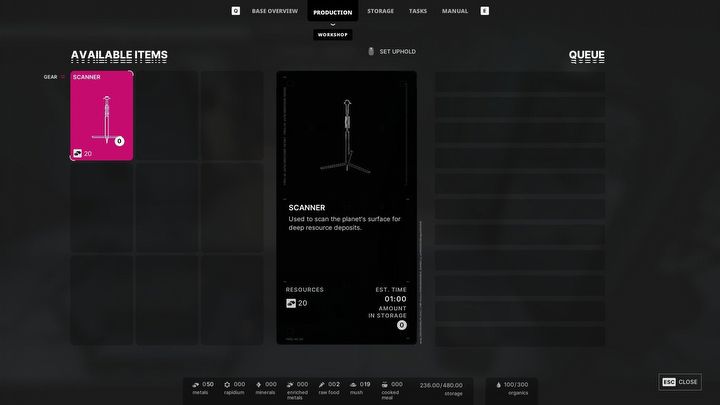 1 - The Alters: Jak użyć skanera i znaleźć złoże substancji organicznych? - The Alters - poradnik do gry