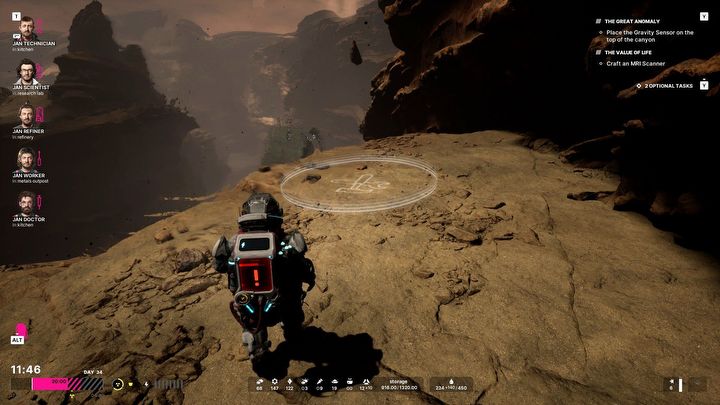 4 - The Alters: Jak użyć czujnika grawitacyjnego na szczycie kanionu? - The Alters - poradnik do gry