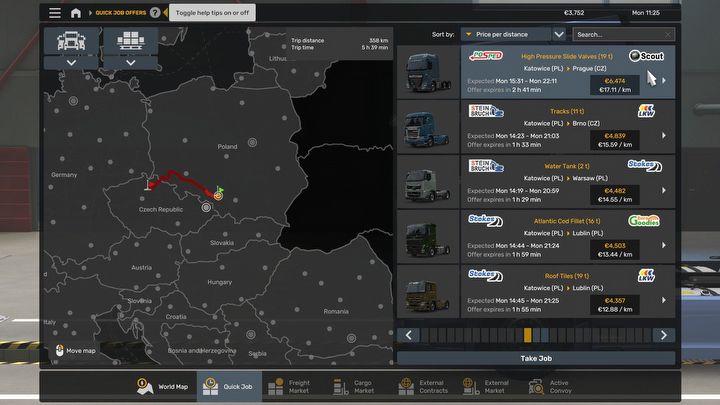 3 - ETS2: Kierowca najemnik - jak funkcjonuje? - Euro Truck Simulator 2 - poradnik do gry