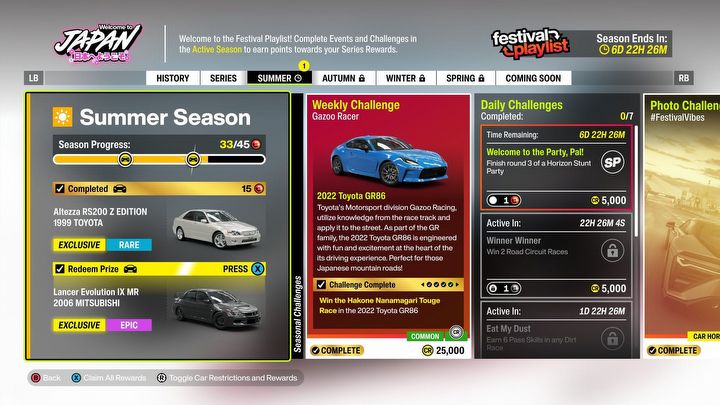 4 - Forza Horizon 6: Jak odblokować playlisty festiwalowe i jak gromadzić punkty? - Forza Horizon 6 - poradnik do gry
