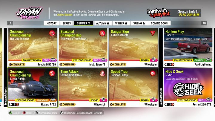 5 - Forza Horizon 6: Jak odblokować playlisty festiwalowe i jak gromadzić punkty? - Forza Horizon 6 - poradnik do gry