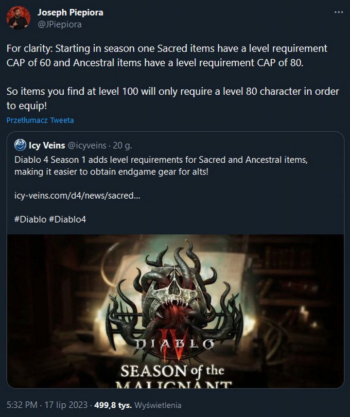 Granie wieloma postaciami w Diablo 4 wkrótce stanie się łatwiejsze, Blizzard złagodzi wymagania - ilustracja #1