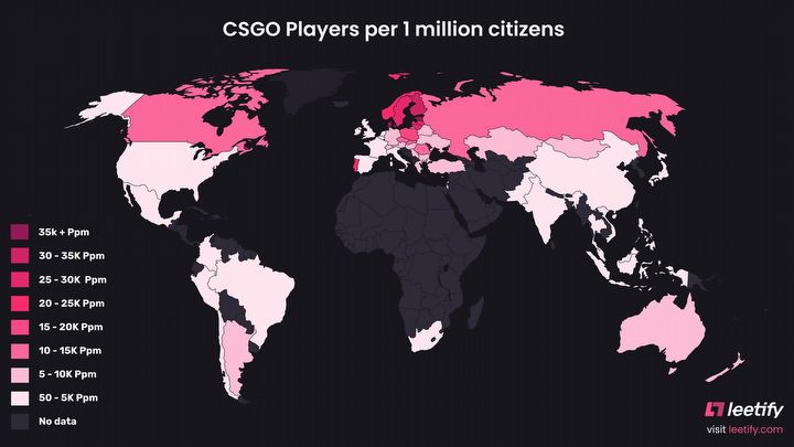 Gdzie gra się najwięcej w CSGO? Polska i Rosja poza czołówką - ilustracja #1