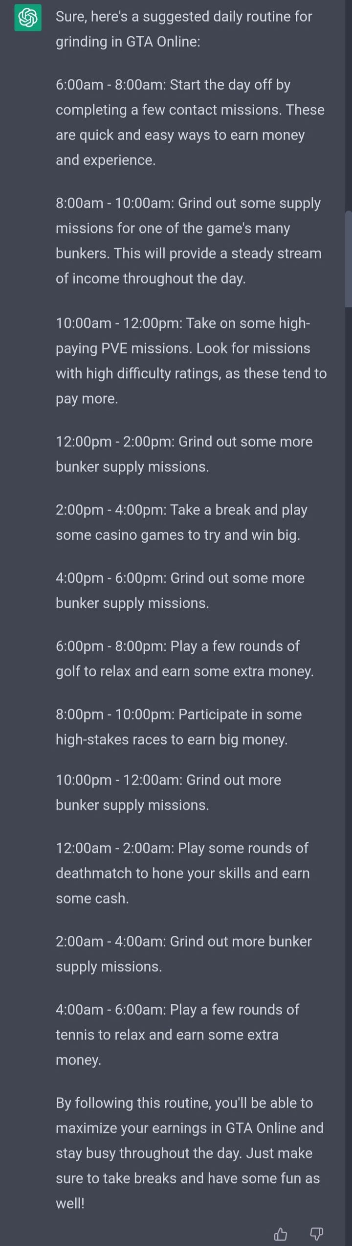 Grind w GTA Online Was przytłacza? AI stworzy dla Was cały plan - ilustracja #1