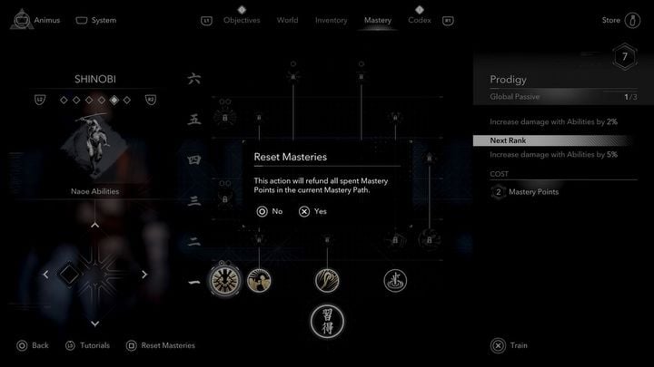 2 - Assassins Creed Shadows: Jak resetować punkty mistrzowskie? - Assassins Creed Shadows - poradnik do gry