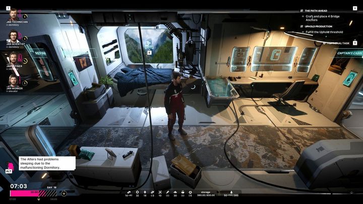 1 - The Alters: Plan i przebieg dnia - The Alters - poradnik do gry