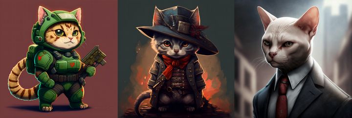 Geralt, Kratos i inne postacie z gier jako koty są przesłodkie - ilustracja #2