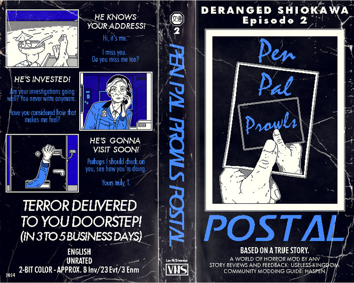 World of Horror mod Deranged Shiokawa: Pen Pal Prowls Postal v.1.0.3