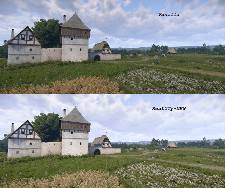 Vanilla game on top, modded on the bottom. . - 2025-04-08