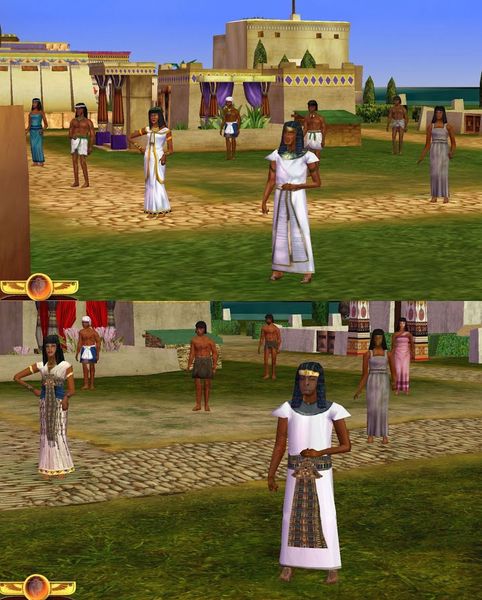 Vanilla game on top, modded one on the bottom. - 2024-05-06