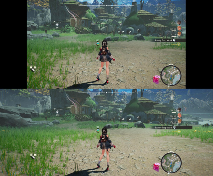 Vanilla game on top, modded one on the bottom. - 2025-03-30