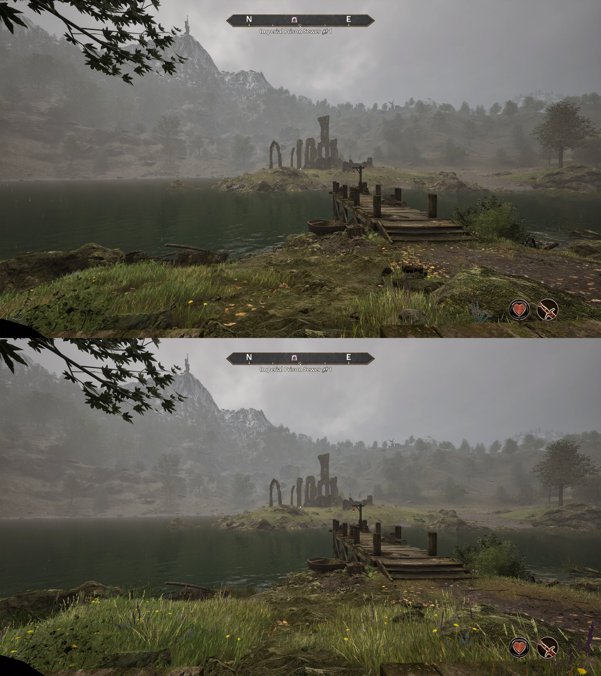 Vanilla game on top. Modded one on the bottom. - 2025-06-29