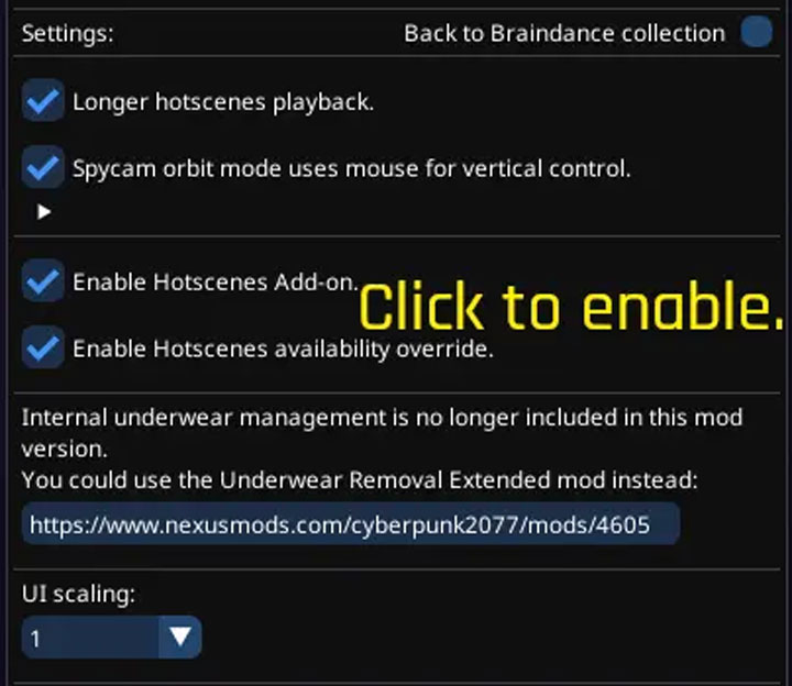 Cyberpunk 2077 mod Hotscenes Add-on v.5.24.2