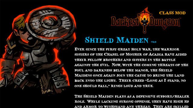 Darkest Dungeon mod Shield Maiden Class Mod v.1.0