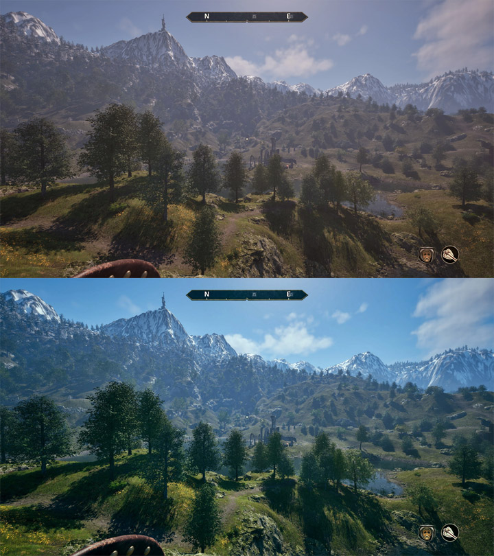 Na górze standardowa wersja gry, na dole wersja z modem. - 2025-05-03