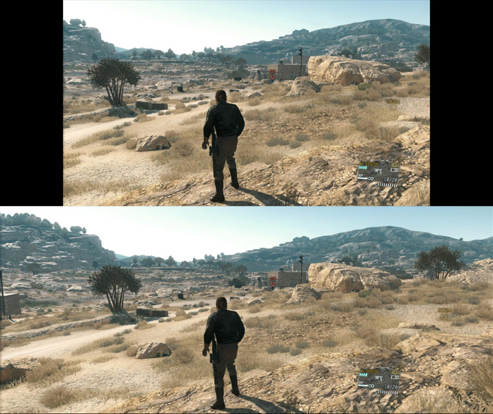 Vanilla game on top, modded one on the bottom. - 2025-04-07
