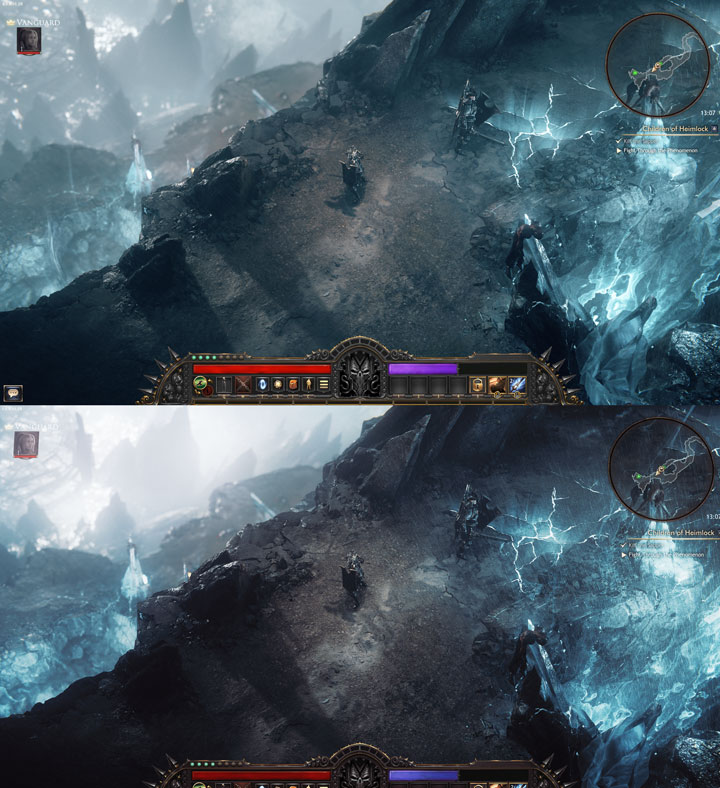 Vanilla game on top, modded on on the bottom. - 2020-02-29