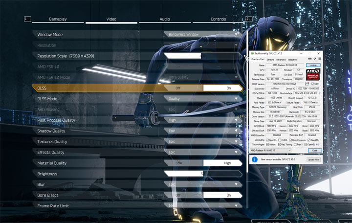 Ghostrunner mod DLSS Unlocker for all GPUs including AMD Radeon (FSR/FidelityFX Super Resolution mod) v.1.1