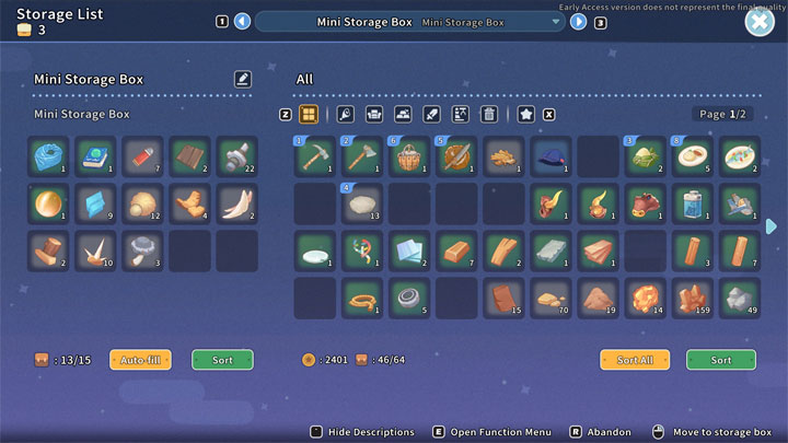 My Time at Sandrock mod Storage Anywhere v.0.1.0