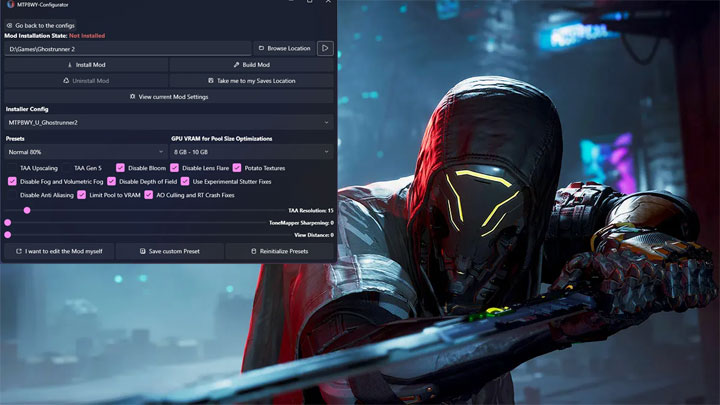 Ghostrunner 2 mod MTPBWY/May the Performance be with you (Stutter and Performance improvements) v.1.0