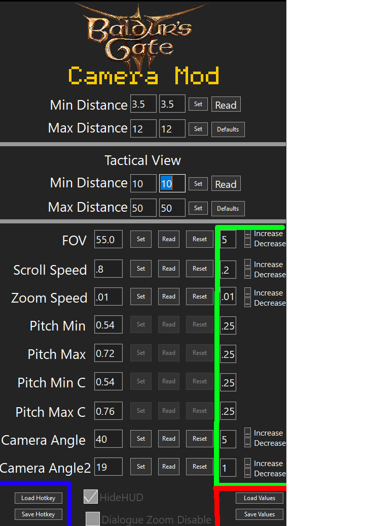 Baldur's Gate 3 mod Better Camera v.1.6.3