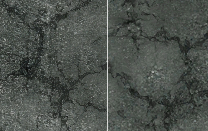 Porównanie tekstur: po prawej wersja z moda, a po lewej wersja ze standardowej wersji gry. - 2025-09-22