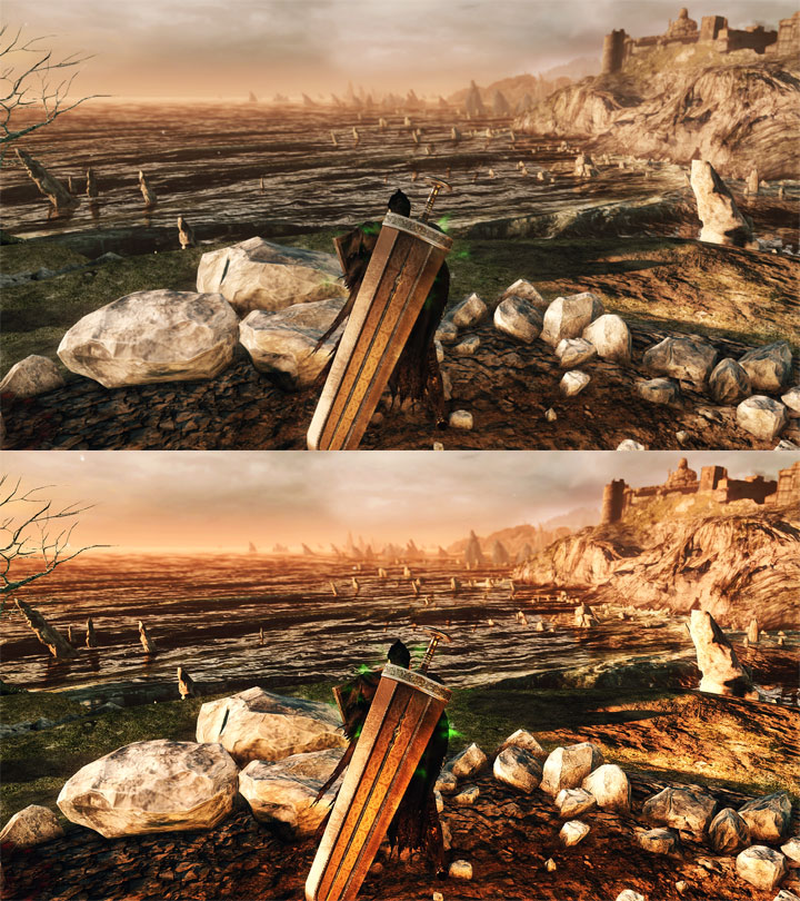 Porównanie – na górze standardowa wersja gry, na dole wersja z modem. - 2019-04-11