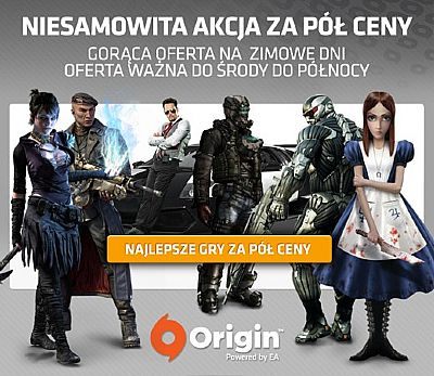 Zimowa wyprzedaż kominkowa w sklepie Origin (seria Mass Effect, Battlefield: Bad Company 2, Crysis 2 i inne) - ilustracja #1
