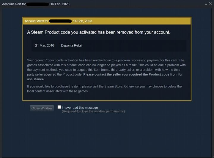 Steam Removed Legally Purchased Game Copies [UPDATE #2] - picture #1