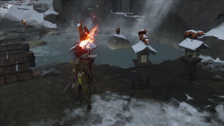 4 - Ghost of Yotei: How to solve the Snow Drift Springs Shrine puzzle? - Ghost of Yotei: Quests - Ghost of Yotei Guide