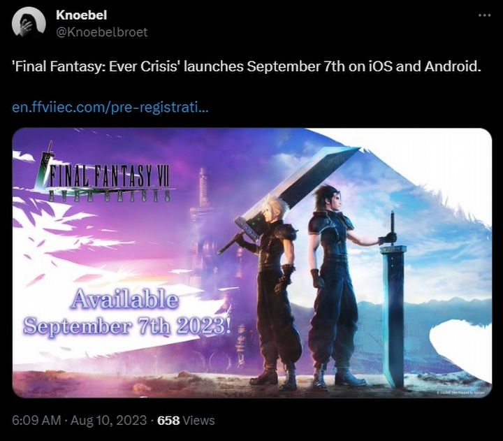 Final Fantasy VII Ever Crisis Release Date No Longer a Secret - picture #1