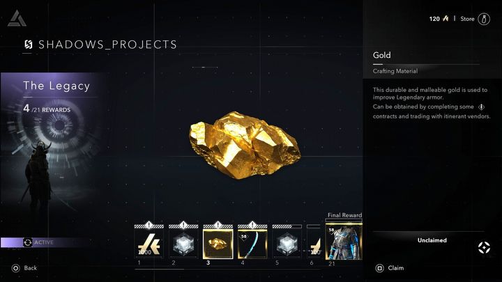 3 - Assassins Creed Shadows: How to get the Gold crafting material? - Character development - Assassins Creed Shadows Guide