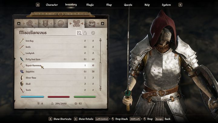 1 - Oblivion Remastered: How to repair equipment? - Character development and equipment - Oblivion Remastered Guide