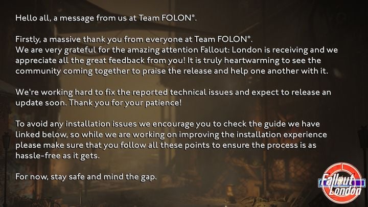 Fallout: London Devs Are Fixing Critical Bugs and Preparing an Update - picture #1