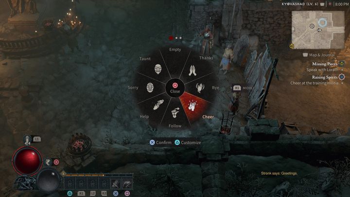 Raising Spirits Quest in Diablo 4 - How to use Emote? - picture #3
