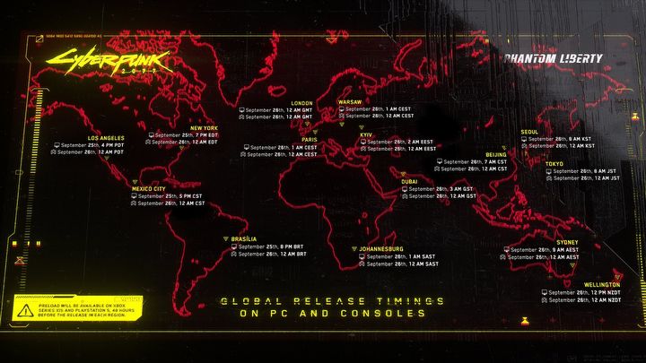 Cyberpunk 2077: Phantom Liberty Launch Times Announced - picture #1
