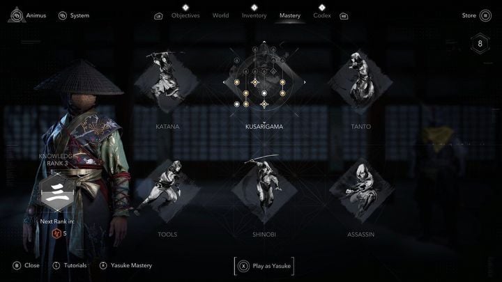 2 - AC Shadows: How do skill trees work? - Character development - Assassins Creed Shadows Guide