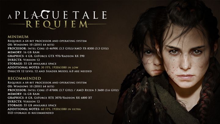 Plague Tale: Requiem System Requirements; RTX 3070 Recommended - picture #1