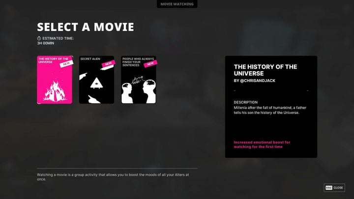 3 - The Alters: How to watch movies with alters? - Alters and base - The Alters Guide