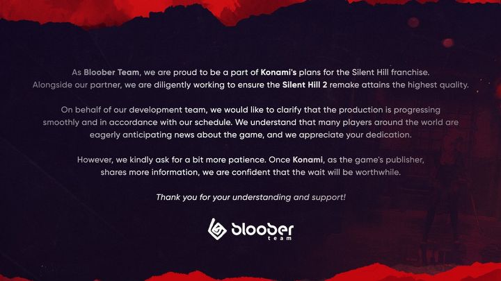 Bloober Team Updates Status of Work on Silent Hill 2 Remake; Konami Decides When Well Learn Details - picture #1