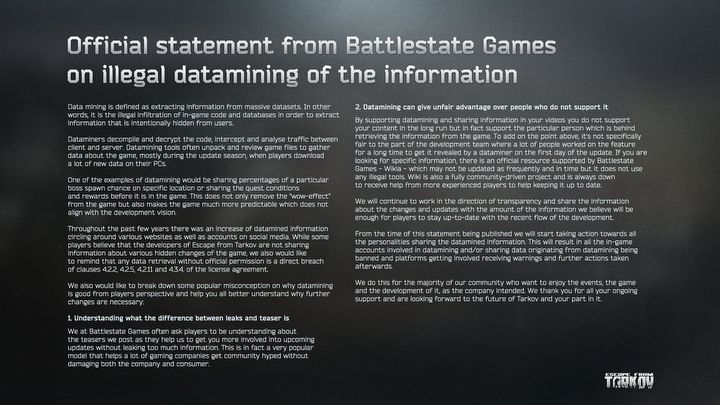 Escape from Tarkov Devs Go to War With Dataminers - picture #1