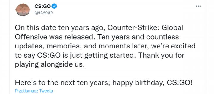 Valve Thanks for 10 Years of CSGO and Declares it is Just the Beginning - picture #1