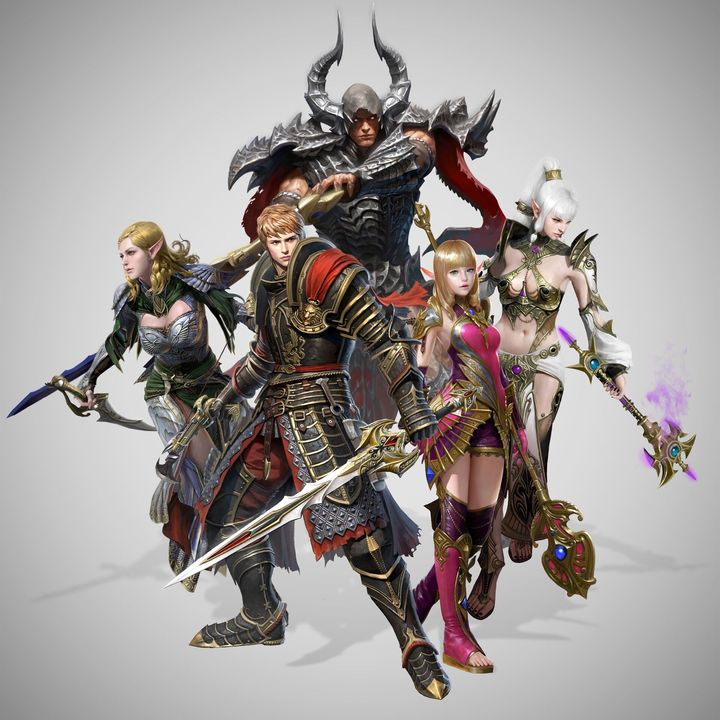 Kingdom Under Fire II – Classes From left to right: Ranger, Shooter, Berserker (center), Elementalist, Spellsinger.