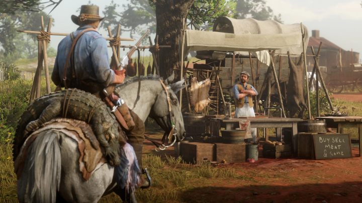 The open world in Red Dead Redemption 2 is utterly impressive. You could watch this gator here hunt for prey. If Arthur didn't hunt it first. - Top Five Reasons to Play Red Dead Redemption 2 on PC - dokument - 2019-10-09