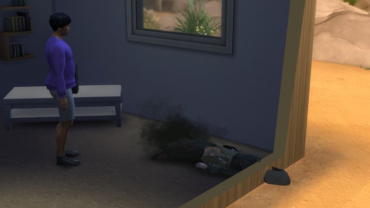 The lawnmower got hit so hard he went through the wall. - The Sims 4 - adult mods, or 50 faces of a sim - document - 2024-04-03