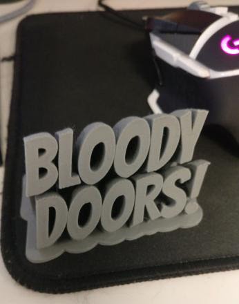 One of the designers working on the new Dead Island 3D printed himself this sign and stuck it on his desk. 